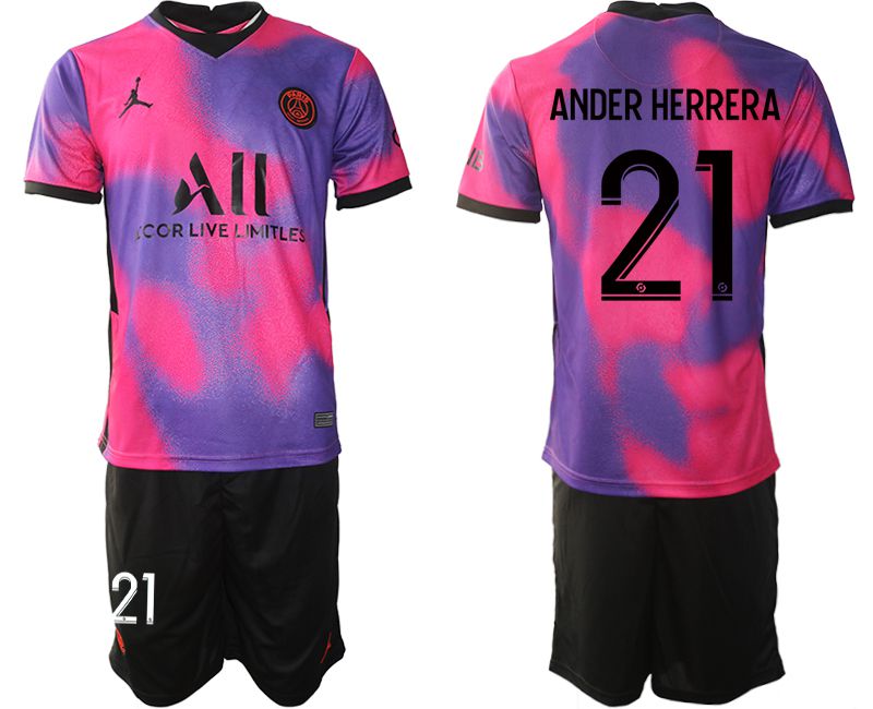 Men 2020-2021 Club Paris St German away purple #21 Soccer Jersey->paris st german jersey->Soccer Club Jersey